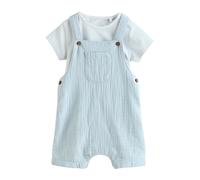 Next Pantaloni con pettorina blu chiaro / bianco Bambini Next 68