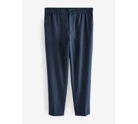 Next Pantaloni formali in lana testurizzata con elastico in vita 40r blu