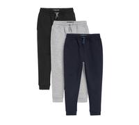 NEXT Ragazzo Confezione da 3 Pantaloni da Jogging Slim Black/Grey/Charcoal 10 Anni