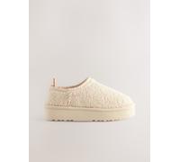Next Pantofole Flatform Shoot foderate in pile uk9eu265 crema