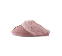 NEXT Pantofole scamosciate con interno in pelliccia sintetica Mink Pink XL