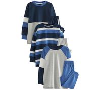 Next Pigiama blu / blu scuro / grigio chiaro / nero Bambini - Bimbo - Ragazzo (taglie 140-176) - Abbigliamento - Intimo - Pigiami Next 164