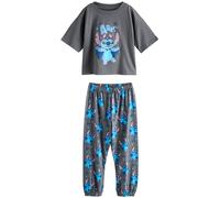 Next Pigiama 'Disney Lilo and Stitch Halloween' blu / grigio scuro / malva / rosa Bambini Next 140 blu / grigio scuro / malva / rosa