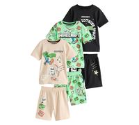 Next Pigiama 'License Minecraft' beige / menta / nero / bianco Bambini Next 104