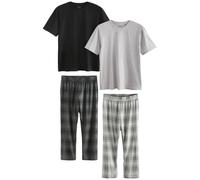 Next Pigiama lungo grigio / grigio chiaro / nero Uomo - Abbigliamento - Taglie comode - Intimo Next L