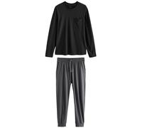 Next Pigiama lungo grigio / nero Uomo - Abbigliamento - Taglie comode - Intimo Next XL