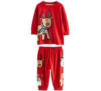 Next Pigiama 'Single Xmas' marrone chiaro / rosso / nero / bianco Bambini Next 80