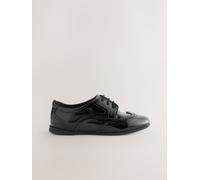 Next Pizzo in pelle brogue Scarpe per la scuola uk1eu33 Nero