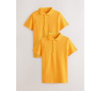 Next Fashion Polo Confezione da 2 Bambini e Ragazzi - 100% Cotone - Maniche corte - Giallo 13 anni
