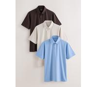 Next Polo a maniche corte in jersey Motionflex 3 Confezione large Marrone
