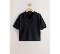 Next Polo in maglia morbida al tatto e ricca di cotone small Nero