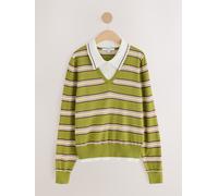 Next Polo in morbido cotone a strati Maglione large verde