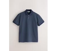 Next Polo N. Premium a righe verticali in Supima, vestibilità regolare xlarge blu