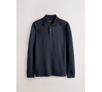 Next Polo Pique a manica lunga large blu