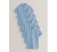 Next Polo scolastiche a maniche corte in cotone, confezione da 5 (3-16anni) 110116cm blu