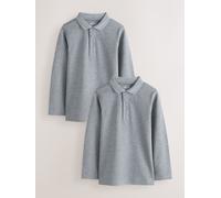 Next Polo scolastiche a maniche lunghe, confezione da 2 (3-16anni) 116122cm Grigio