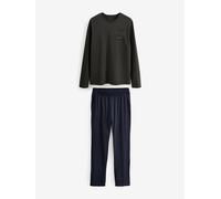 Next Pure Cotton Long Sleeve Jersey Pyjamas Set xlarge Grigio