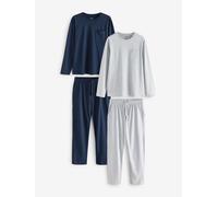 Next Pure Cotton Long Sleeve Jersey Pyjamas Set xxlarge blu