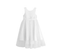 NEXT Ragazza Abito da Damigella con Fiocco. Bianco 8 Anni