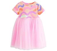 NEXT Ragazza Abito da Sera in Rete Rainbow Pink 9 Mesi-12 Mesi