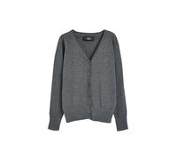NEXT Ragazza Cardigan con Scollo a V per la Scuola in Misto Cotone Grigio 5 Anni