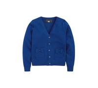 Next Ragazza Cardigan per la Scuola in Misto Cotone con Fiocco sulla Tasca Blu 7 Anni