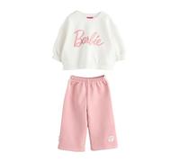 NEXT Ragazza Completo Barbie con felpa e joggers a gamba larga Cream/Pink 4 Anni-5 Anni