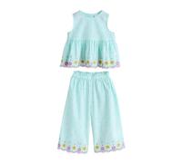 NEXT Ragazza Completo con blusa senza maniche e pantaloni Mint Green
