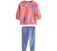 Next Ragazza Completo con felpa e leggings Pink Flowers 3 Anni