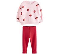 Next Ragazza Completo con felpa e leggings Pink/Red Ladybird 6 Anni