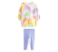 NEXT Ragazza Completo con felpa e leggings Rainbow 12 Mesi