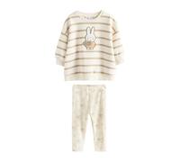 NEXT Ragazza Completo felpa e leggings con Miffy Cream Stripe 5 Anni-6 Anni