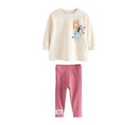 NEXT Ragazza Completo top a maniche lunghe e leggings Bluey Ecru White 5 Anni-6 Anni