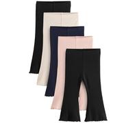 NEXT Ragazza Confezione 5 Leggings Svasati a Coste Multi 6 Mesi-9 Mesi