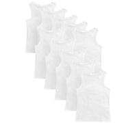 NEXT Ragazza Confezione da 10 canotte bianche con bordo in pizzo Bianco 15 Anni-16 Anni