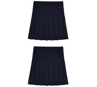 NEXT Ragazza Confezione da 2 gonne a Pieghe per la Scuola con Vita Regular Blu Marino 15 Anni