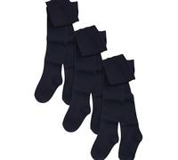 NEXT Ragazza Confezione da 3 collant per la scuola in misto cotone Blu marino 3 Anni