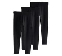 NEXT Ragazza Confezione da 3 Leggings Slim Nero 9 Anni