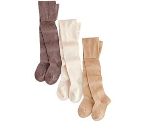 NEXT Ragazza Confezione da 3 paia di collant misto cotone Cream/Neutral 11 Anni-12 Anni
