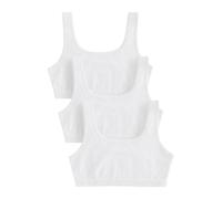 NEXT Ragazza Confezione da 3 Top Corti con Scollo Rotondo Bianco 13 Anni-14 Anni