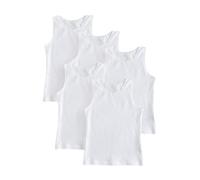 NEXT Ragazza Confezione da 5 canotte con finiture in pizzo | Bambino, spalline larghe e taglio alto sul retro, Il bordo e i dettagli in pizzo completano il tutto, In misto cotone