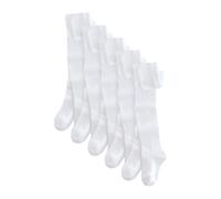 NEXT Ragazza Confezione da 5 collant per la scuola in misto cotone Bianco 5 Anni-6 Anni