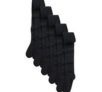 NEXT Ragazza Confezione da 5 collant per la scuola in misto cotone Nero 3 Anni-4 Anni