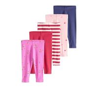 NEXT Ragazza Confezione da 5 Leggings a Coste Pink Berry 6 Mesi-9 Mesi