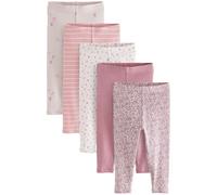 NEXT Ragazza Confezione da 5 Leggings a Coste Rosa 4 Anni-5 Anni