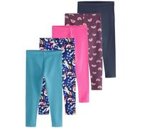 NEXT Ragazza Confezione da 5 Leggings Navy/Pink Rainbow Unicorn 13 Anni