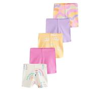 NEXT Ragazza Confezione da 5 Shorts Ciclista a Coste Rainbow 4 Anni-5 Anni