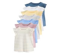 NEXT Ragazza Confezione da 7 canotte basic Multi 3 Anni-4 Anni