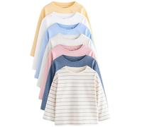 NEXT Ragazza Confezione da 7 Magliette a Manica Lunga Multi 3 Anni