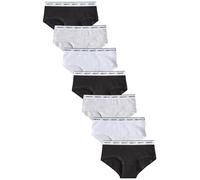 NEXT Ragazza Confezione da 7 Slip a Vita Bassa Nero/Grigio/Bianco 5 Anni-6 Anni